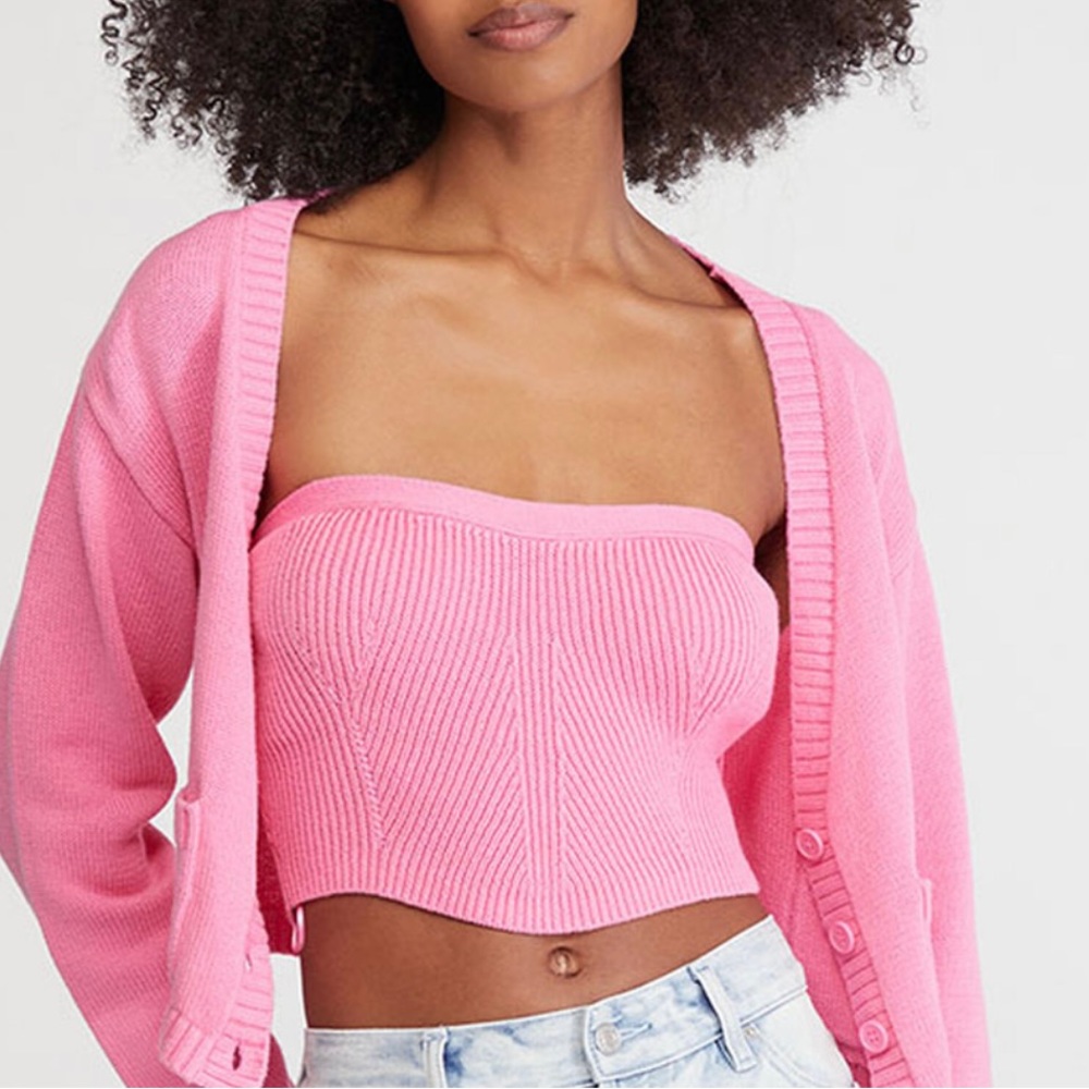 LA Hearts Frenchie Tube Top, Pink